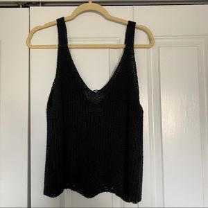 BLACK KNIT TANK✨